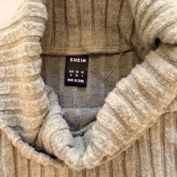 SHEIN Olive Green Ribbed Cowl Neck Sweater - Picture 6 of 6